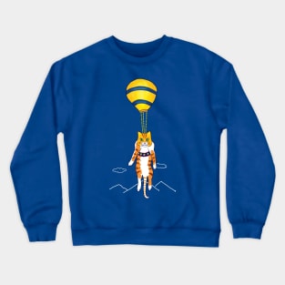 Cat Ballooning Crewneck Sweatshirt